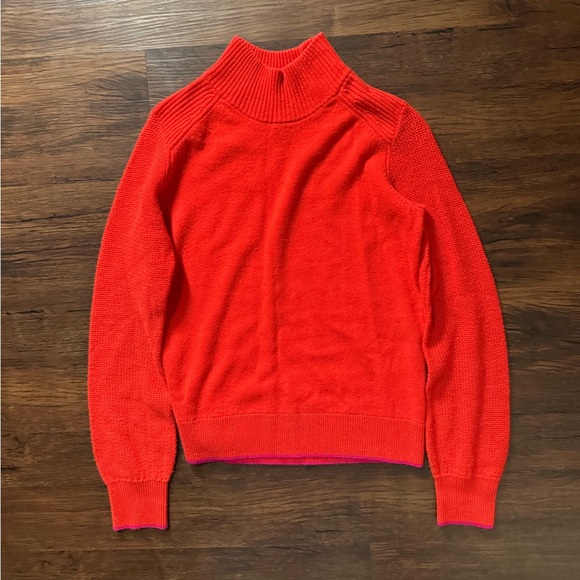 Rag & Bone York Cashmere Sweater Mock Neck Red XS - Picture 2 of 7